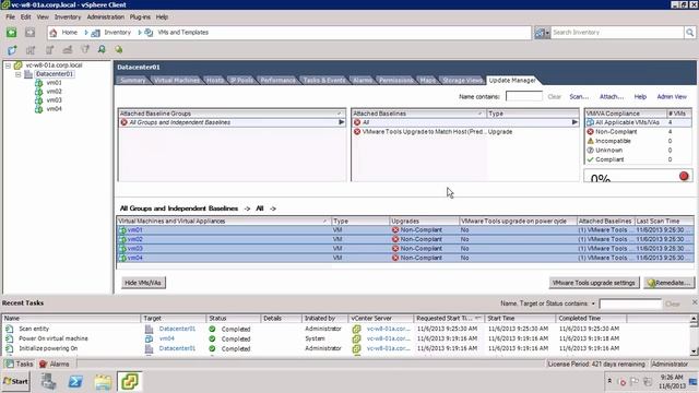 Upgrading VMware Tools Using VSphere Update Manager (vSOM)
