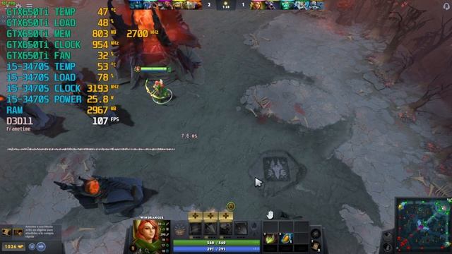 DOTA 2 - GTX 650Ti - Intel i5-3470S - 720p Benchmark смотреть онлайн