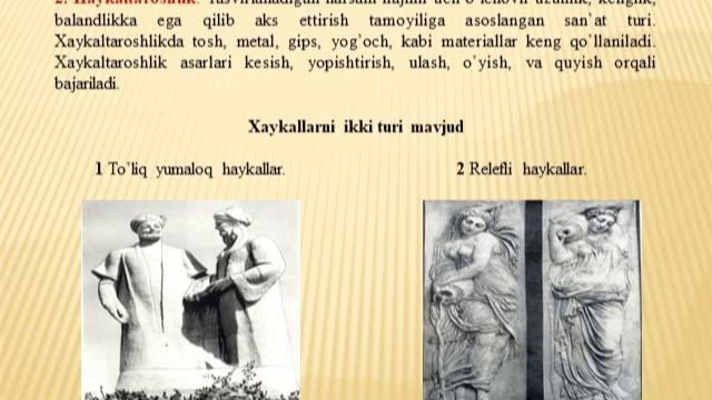 Тасвирий саньат турлари