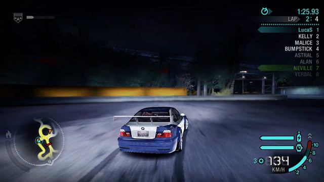 NFS Carbon - Custom Track - Circuit at the drift course смотреть онлайн