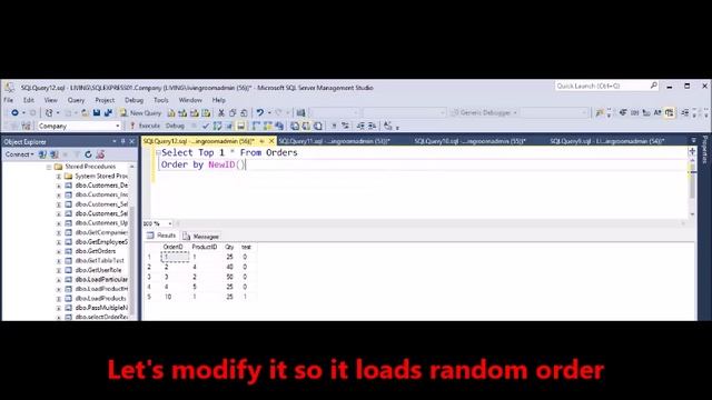 MSSQL - Select a random row from database table смотреть онлайн