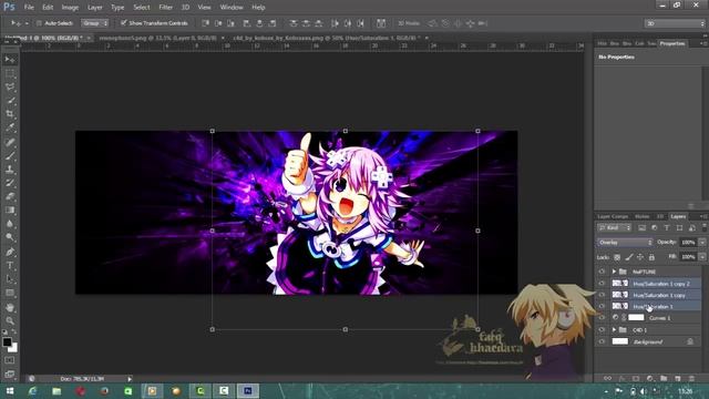 Make a Simple Anime Facebook Cover C4D With Photoshop CS6 #2 смотреть онлайн