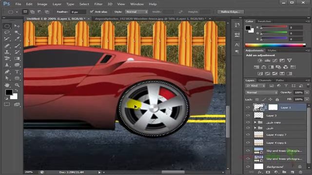 Adobe Photoshop cs6 90 عمل تأثير لوني علي التصميم смотреть онлайн