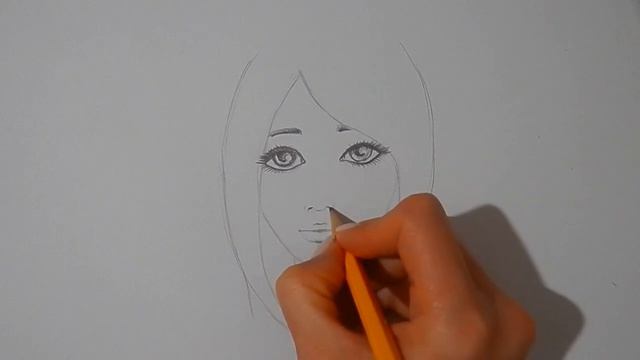 Рисуем ПОРТРЕТ ДЕВУШКИ КАРАНДАШОМ/1004/draw a portrait of a girl with a pencil смотреть онлайн
