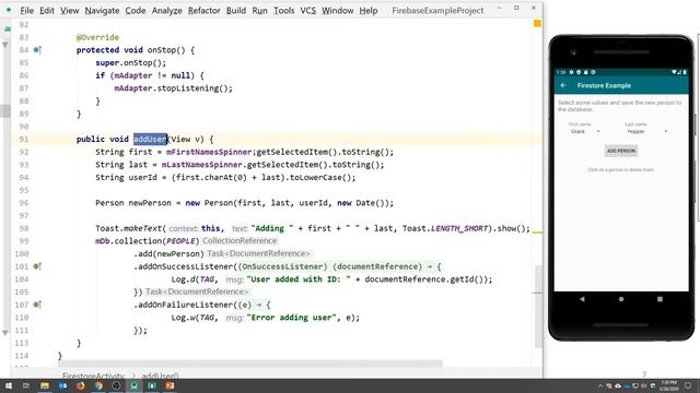 Intro to the Firestore plus a RecyclerView смотреть онлайн