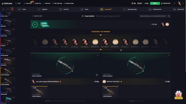 HELLCASE'DE HERŞEY ÇOK GÜZEL GİDERKEN SON ANDA KENDİ KENDİMİZİ BİTİRDİK 😱|PROMO CODE (200$ GIVEAWAY смотреть онлайн