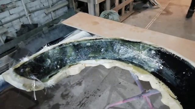Изготовление детали из стеклопластика, ускоренная методика смотреть онлайн