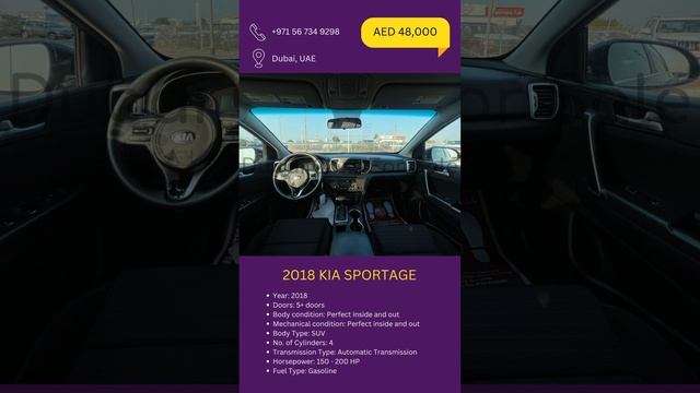 2018 KIA SPORTAGE UNIQUE - Dubai Car For Sale