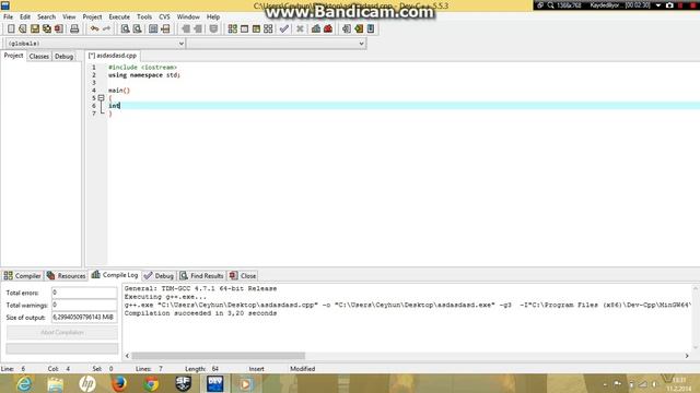 C++ Merhaba Dünya Ve İfli Kodlar смотреть онлайн