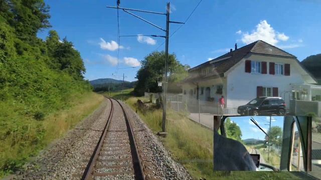 TEE RAe II 1053 Basel - Olten Führerstandfahrt (4k) смотреть онлайн