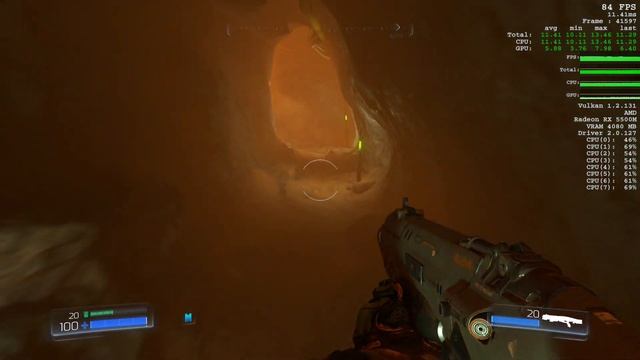 MSI ALPHA 15 RX 5500M DOOM Update 9 Ultra Setting ( Vulkan 1.2 ) смотреть онлайн