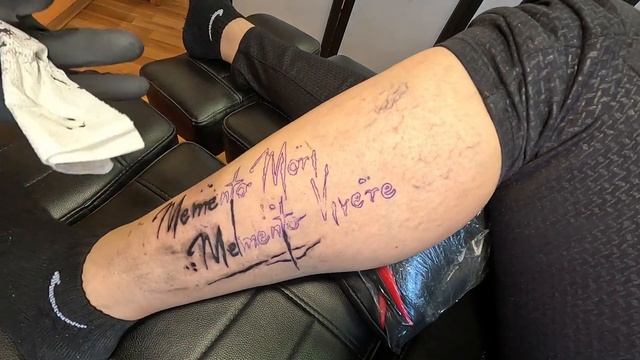 Letter Memento Mori - Tattoo Time Lapse смотреть онлайн