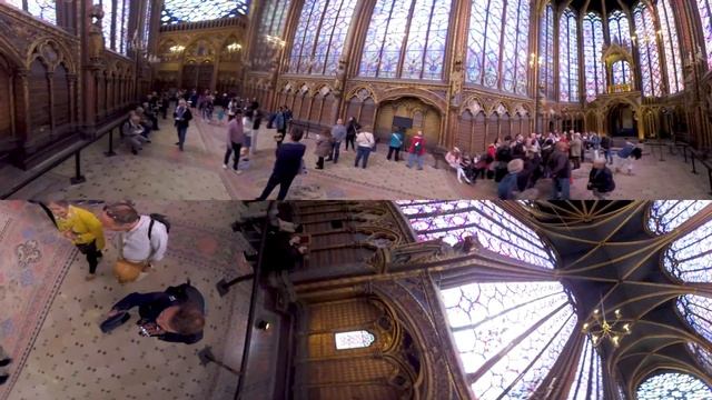 VR Experience Stunning Sainte Chapelle windows - Paris [360 VR] смотреть онлайн