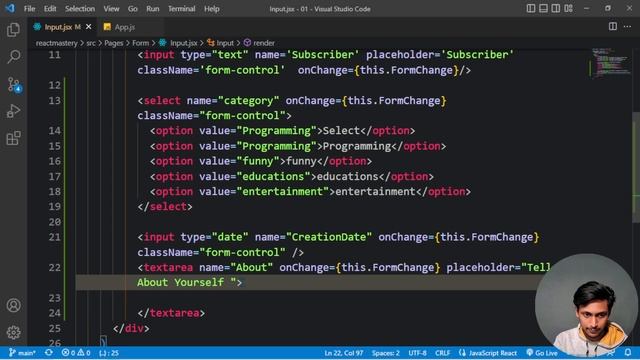 23.React JS Textarea Form Bangla Tutorial | React Bangla Course смотреть онлайн