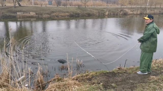 Рыбалка на набросную сеть( пробую ловить карася) смотреть онлайн