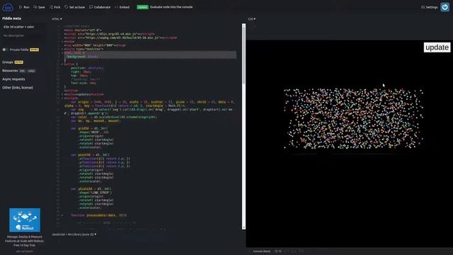 3d scatterplot in d3.js смотреть онлайн