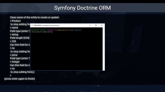 Создание сущность через команду make:entity (Курс Doctrine ORM Ур 3) смотреть онлайн