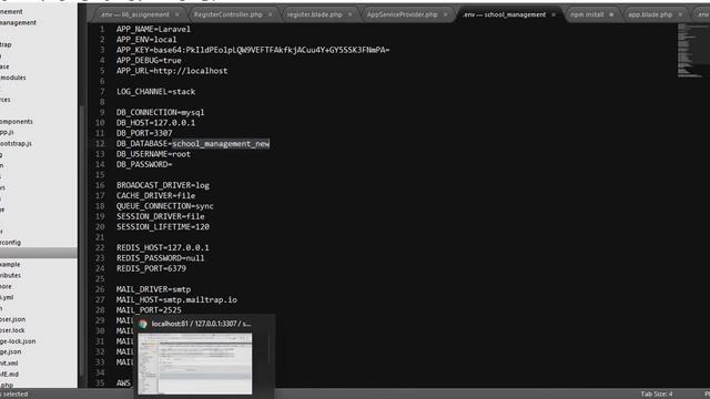 Online School Management System in laravel Part-4(laravel Auth,DB Connection,Select theme) смотреть онлайн