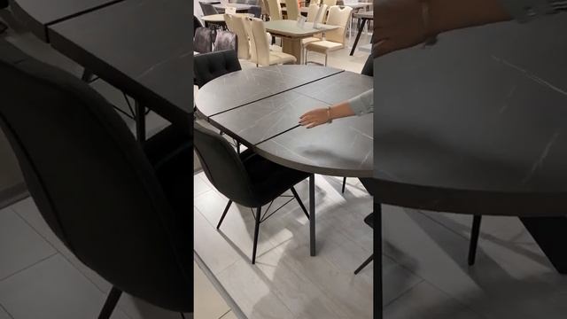 Стол обеденный DANTON 120 черный металл / ламинат 