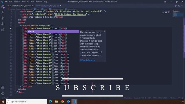 HTML-CSS Tutorial Lesson 66: Grid Column and Row Gap - Grid #6 смотреть онлайн