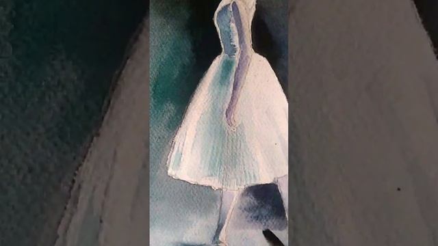 Балерина акварелью. Процесс. смотреть онлайн