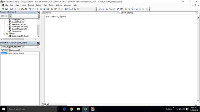 PART 64 - EXCEL CREATE COPY OF SHEETS BY USING VBA MACRO (TAMIL) | Kallanai YT смотреть онлайн