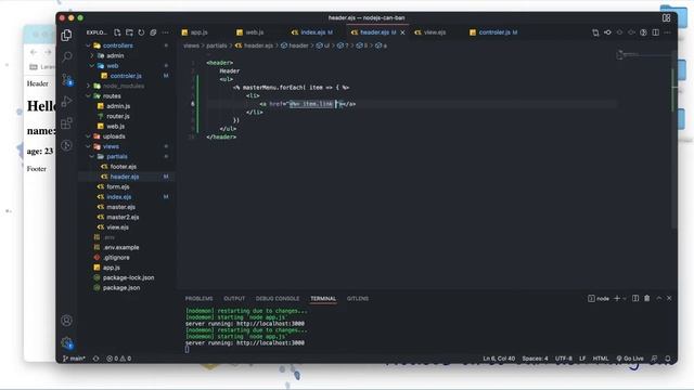 #8 Truyền dữ liệu trên View EJS | NodeJS & Express & MySql смотреть онлайн