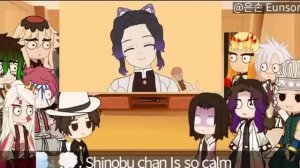 Реакция Хашира и демонов на анимацию(+Музан и Кагая)