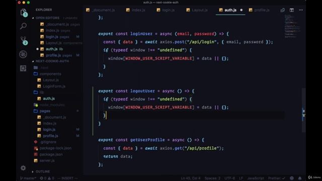 Logging out Users, Clearing Cookies in Next.js смотреть онлайн