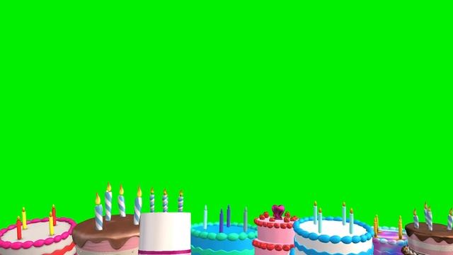 Green Screen Happy Birthday Cake смотреть онлайн