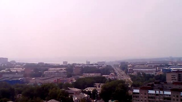 Ижевск.Дым от Сибирских пожаров. смотреть онлайн