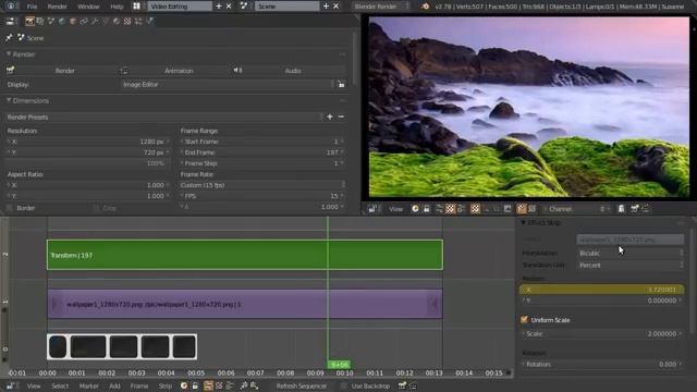 Blender. Анимация. Урок up16 (VSE видеомонтаж). Описание инструментов нелинейного монтажа. смотреть онлайн