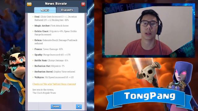 UPDATE 7 JANUARI, HEAL 1 ELIXIR, RIP BATTLE RAM? - Clash Royale Indonesia смотреть онлайн