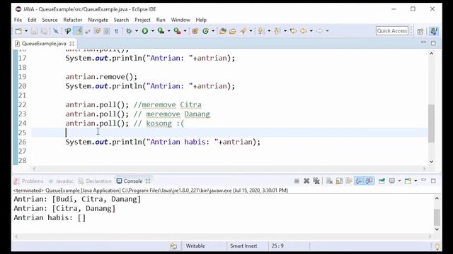 Implementasi Queue dalam bahasa Java смотреть онлайн