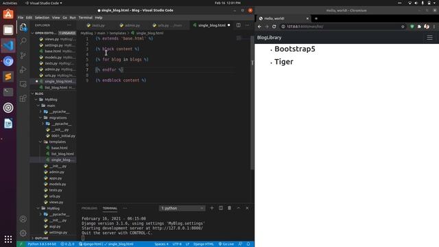 Django Blog App | Part 10 | Detail Blog Page View in Django. | Software Developer. смотреть онлайн