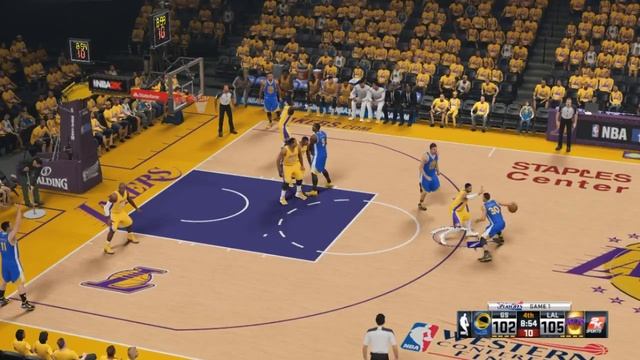 NBA 2k15 Сезон за Лейкерс - PlayOff NBA, Финал Запада 2-ая половина смотреть онлайн