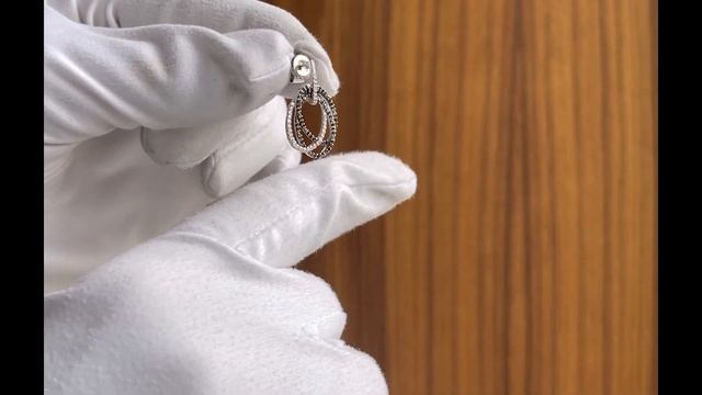 Женские серьги из белого золота с черными и белыми бриллиантами смотреть онлайн