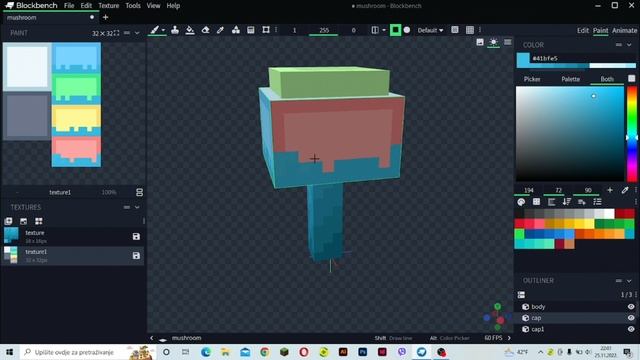 Making giant blue mushroom using Blockbench смотреть онлайн