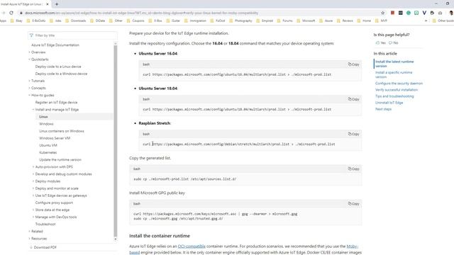 Installing Azure IoT Edge Runtime in a Raspberry Pi 4 смотреть онлайн