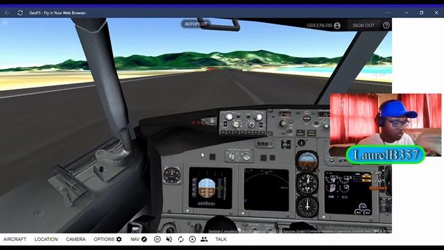GREENLRB IV Gaming, landing the aircraft in GEOFS смотреть онлайн
