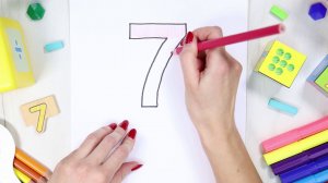 Цифра 7. Вивчаємо цифру сім, розвиваюче відео. Вчимо цифри