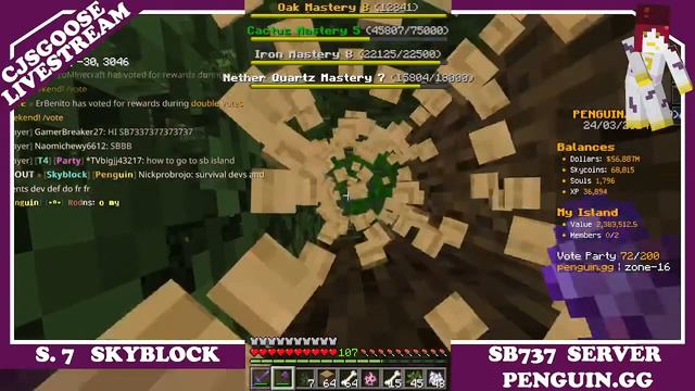 prt 2 DAY 75 - SEASON 7!!!! SKYBLOCKSB737 PENGUIN.GG SERVER - MINECRAFT BEDROCK CJSGOOSE смотреть онлайн