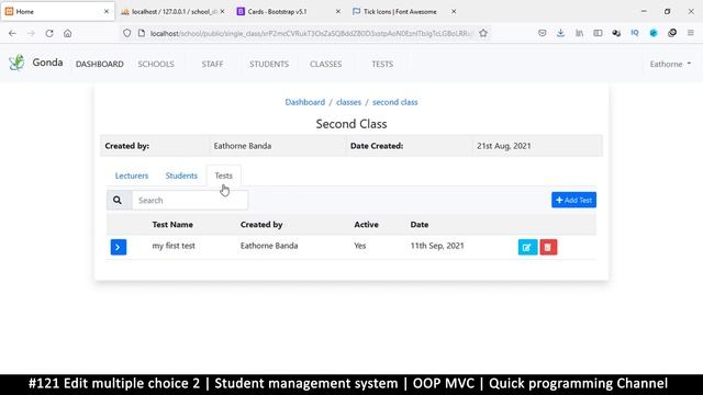 #121 Edit multiple choice 2| Student management system in PHP | OOP MVC | Quick programming tutoria смотреть онлайн