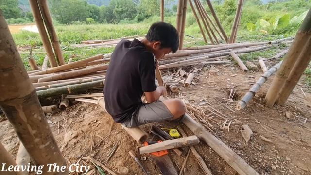 Leaving the City:Building a wall of bamboo, Being attacked by a poisonous snake and simple first ai смотреть онлайн