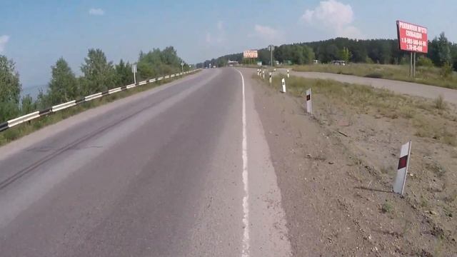 «Объездной» мост вокруг Красноярска. По трассе Р-255 в +35. смотреть онлайн