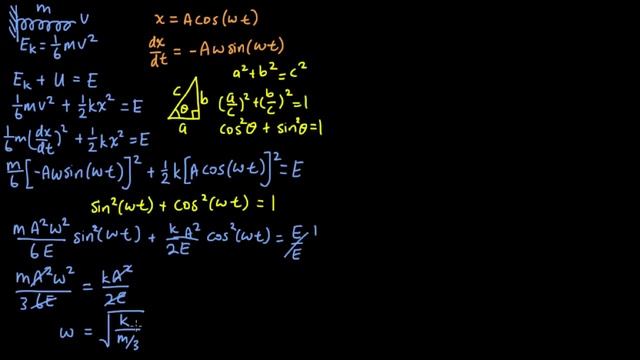 Effect of spring's mass on its angular frequency смотреть онлайн
