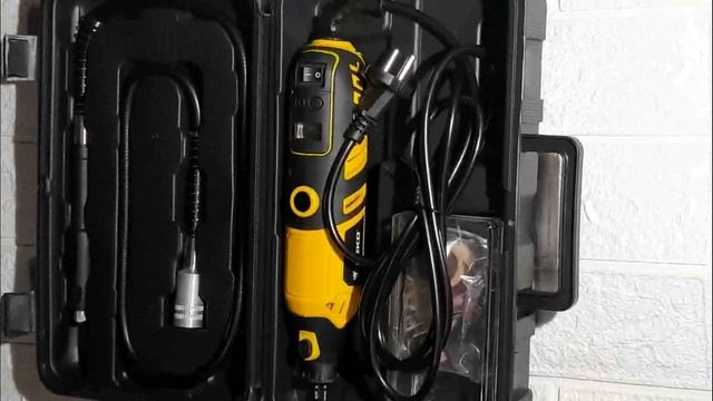 гравер мощностью 350 ватт с удленняющим тросиком, DEKO DKRT 350 -LCD Tools + Case