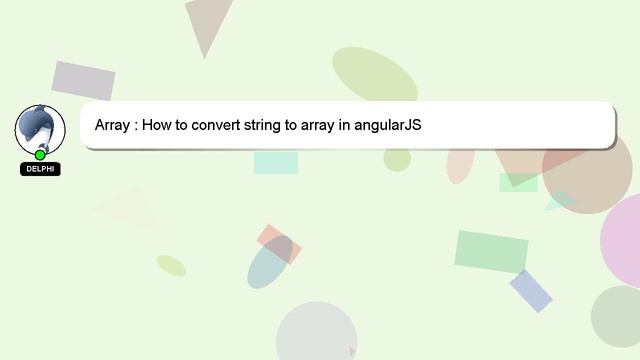 Array : How to convert string to array in angularJS смотреть онлайн