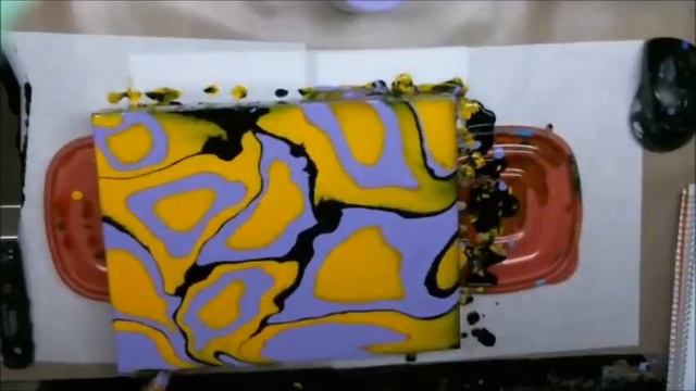 Fluid Acrylic Pour for Artful Magazine Submission "Artful Demo" 9 x 12" смотреть онлайн