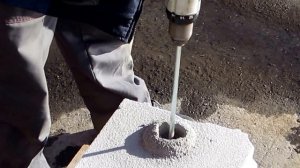 Сверление блока из пенобетона, полевые испытания
